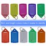Lot de 30 porte-clés inscriptibles - Pour écrire - Avec étiquettes en papier vierges - Pour clés, valises, animaux de compagnie 
