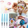 Lot de 9 pinceaux à eau vides en plastique - Avec réservoir d'eau rechargeable - Pour aquarelle et peinture débutant
