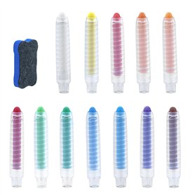 JRSHIRLEYLTD Lot de 12 crayons à craie pour tableau noir