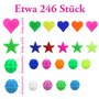 Lot de 246 perles de rayons de vélo colorées - Accessoires de vélo pour enfants - Perles de rayons de vélo réfléchissantes - Déc