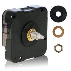 JRSHIRLEYLTD Mouvement à quartz super silencieux pour horloge murale à tige longue et tige courte de 20 mm