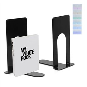 Lot de 2 serre-livres en métal - 80 x 70 x 130 mm - Pour livres