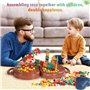 Jeux de Société Puzzle 3D Construction Enfant Perceuse Électronique Jeu STEM Kit 205Pcs Mon