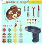 Wisplye Jouet Garcon 3 Ans Mosaique, Jeux de Société Puzzle 3D Construction Enfant Perceuse Électronique Jeu STEM Kit 205Pcs Mon