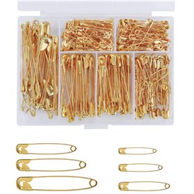 Épingle a Nourrice 250 Pièces Grosse et Petit Épingles de Sûreté Résistantes à la Rouille Épingles Couture avec Boîte de Rangeme