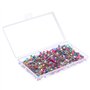 Épingles Couture 600 pièces Multicolores Epingle a Tete Ronde Epingle Couture Droites avec Tête de Perle en Plastique pour Tissu