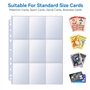 Pochettes pour Cartes, Transparent Anti-lumière Bleue Pochettes Vierges Pokemon Trading Card Sleeves de 30 Feuilles pour Cartes 
