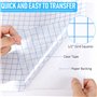 30cm x 15m Papier De Transfert De Vinyle Adhésif avec Grille D'alignement Bleue pour Portes