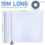 Papier Transfert Vinyle Transparent, 30cm x 15m Papier De Transfert De Vinyle Adhésif avec Grille D'alignement Bleue pour Portes