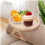 Yesaler Plateau de Canapé en Bois à Clipser Pliable Table D'appoint de Canapé Stable Plateau à Clipser pour Accoudoir de Canapé