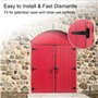 Charnières en T, 8Pcs Noires Triangulaire Charnières de Porte de Grange en Robustes Métallique Fer avec 48 Vis, pour Portes Exté