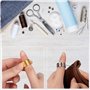 Dé à Coudre Protecteur 9 Pièces Doigt Dé à Coudre Réglable de Bouclier en Métal, Style Rétro pour Accessoires Outils de Couture,