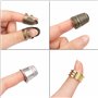 Dé à Coudre Protecteur 9 Pièces Doigt Dé à Coudre Réglable de Bouclier en Métal, Style Rétro pour Accessoires Outils de Couture,