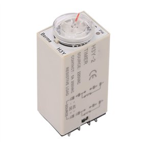 H3Y-2 220V AC Relais Temporisé Temporisateur Contrôle de Bouton Relais de Temporisation Réglable 0-10 Secondes