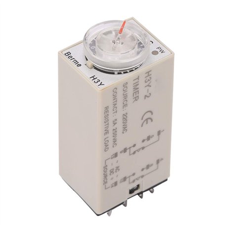 H3Y-2 220V AC Relais Temporisé Temporisateur Contrôle de Bouton Relais de Temporisation Réglable 0-10 Secondes