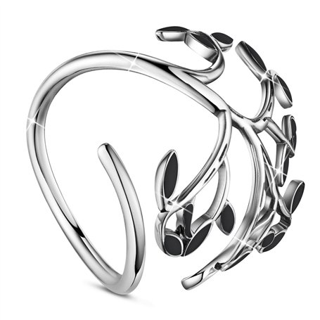 SHEGRACE Bague Arbre de Vie Femme Extraordinaire Moderne en Pur Argent 925 Sterling