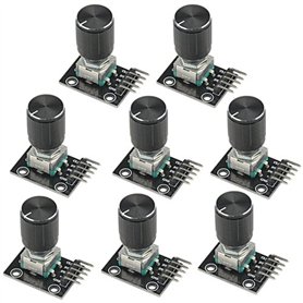 WMYCONGCONG Lot de 8 KY-040 Module encodeur rotatif 360 degrés avec capuchon pour micro contrôleur Arduino