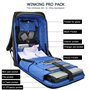 Winking Pro Pack-Sac à dos de voyage léger pour ordinateur portable 17,3" avec port de charge USB TSA Lock Antivol Résistant à l
