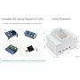 DIN Rail ABS Boîtier pour Raspberry Pi 4, Support Montage sur Rail DIN, Fenêtre Supérieure Transparente, Le Grand Espace Intérie