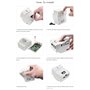 DIN Rail ABS Boîtier pour Raspberry Pi 4, Support Montage sur Rail DIN, Fenêtre Supérieure Transparente, Le Grand Espace Intérie