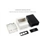 DIN Rail ABS Boîtier pour Raspberry Pi 4, Support Montage sur Rail DIN, Fenêtre Supérieure Transparente, Le Grand Espace Intérie
