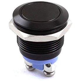 Bestgle 19 mm 3/4" Interrupteur à Bouton-poussoir Momentané en Métal 3A / 250V AC SPST 1NO Interrupteur de Voiture Industrielle