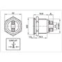 Bestgle 19 mm 3/4" Interrupteur à Bouton-poussoir Momentané en Métal 3A / 250V AC SPST 1NO Interrupteur de Voiture Industrielle 