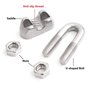 Hyber&Cara Attaches pour câbles métalliques M3, Serre-câbles étrie, U Boulon Clip de câble en Acier Inoxydable de 3mm de Diamètr