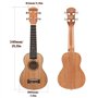 MARTISAN Ukulélé Soprano Kit Hawaïen Débutants 21 pouces Ukulele Aquila Cordes avec Housse, supplémentaire Cordes, Accordeur, Sa