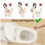 PMELCXD 100 Pièces Protection WC Jetable, Protege Toilette Jetable Protection Cuvette WC Couvre Siege WC Protège Toilettes en Pa