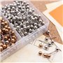 PMELCXD Or Rose Punaises 200pcs, épingle à Bille en métal, Broche en Verre adaptée aux étudiants pour Apprendre l'artisanat (4 *