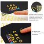 6 Feuilles Autocollants de Nombre de Paillettes Alphabet de Paillettes en Or et Argent Lettres Couleur Auto-Adhésif Estampage à 