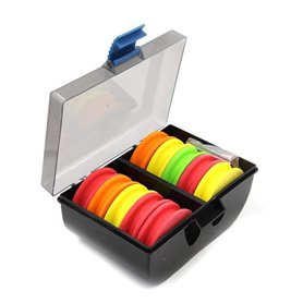 Enrouleur de bas de ligne en mousse EVA dans une boîte de rangement pour pêche en mer avec aiguilles fixes