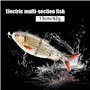 Leurres de pêche électriques, leurres rechargeables par USB, appâts de nage multi-articulés avec lumière LED, matériel de pêche 