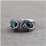 Kagodri Bagues en argent sterling 925 - Bague de fiançailles en forme de chouette avec œil de démon - Style rétro - Réglable - B