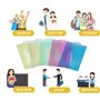 5 Pcs Porte Carte Imperméable à l'Eau, Badge Coloré Plastique, Étui pour Cartes D'identité/d'étudiants/ de Visite/de Bus, Exposi