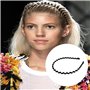 2Pcs Bandeaux en Métal, Bandeaux Ondulés Élastique, Bandeaux Ondulés Unisexes, Sport Bandeau Metal Homme, Metal Serre-tête pour 