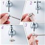 4 Pièces Collier de Serrage Tuyau, Collier de Serrage Tuyau Réglable 6-12 mm, 304 Collier de Serrage Inox, Collier Serrage Métal