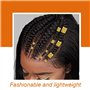 Lot de 60 dreadlocks dorés - Accessoires de cheveux - Perles en métal - Pour tresses
