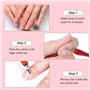 Fourchette à Cuticules, 4 Pièces Cuticule à Ongles Fourches, Poussoir à Cuticules, Cuticle Trimmer, Dead Skin Remover, Pour les 