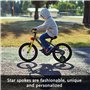 Feliciay Lot de 15 rayons de vélo clicker pour rayons de vélo, vélo coloré parlé de décorations lumineuses, décoration d'étoiles
