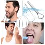 2 Pcs Gratte Langue, Gratte-Langue en Acier Inoxydable, Nettoyeur de Langue, Nettoyage de Langue Grattoir, Forme de U Grattoir d