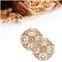 2 Pièces Décalques en Bois Décoratifs, Décalque Rond Creux Décoratif, Applique En Bois Sculpté Fleur, Moulure Decorative Bois, B