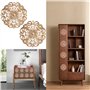 2 Pièces Décalques en Bois Décoratifs, Décalque Rond Creux Décoratif, Applique En Bois Sculpté Fleur, Moulure Decorative Bois, B