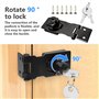 Lhdfyqt 2 Pcs Verrou Porte Avec Clef, Moraillon Loquet de Porte, Moraillon de Verrouillage, Lock Hasp avec clé Hasp avec, Hasp d