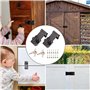 Lhdfyqt 2 Pcs Verrou Porte Avec Clef, Moraillon Loquet de Porte, Moraillon de Verrouillage, Lock Hasp avec clé Hasp avec, Hasp d