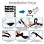 Kit de Fixation pour Bâche Solaire de Piscine, Sangles de Fixation et Pinces et Boucles, Kit de Sangles de Couverture Solaire po