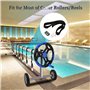 Kit de Fixation pour Bâche Solaire de Piscine, Sangles de Fixation et Pinces et Boucles, Kit de Sangles de Couverture Solaire po