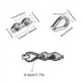 Dfuqanb 24 Pinces De Câble Métallique Duplex En Acier, Serre-câble 3mm, Serre-câble câbles en acier inoxydable Pour la fixation 