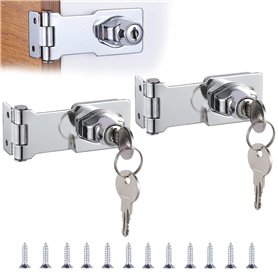 Cadenas Moraillon de Verrouillage 2 Pairs Moraillons de Verrouillage en Alliage de Zinc